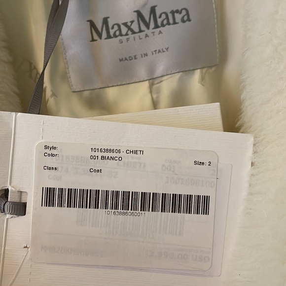 Max Mara Fall Winter Cream Cheiti Alpaca Fur Teddy Coat Jacket Fringe L XL - Picture 16 of 17